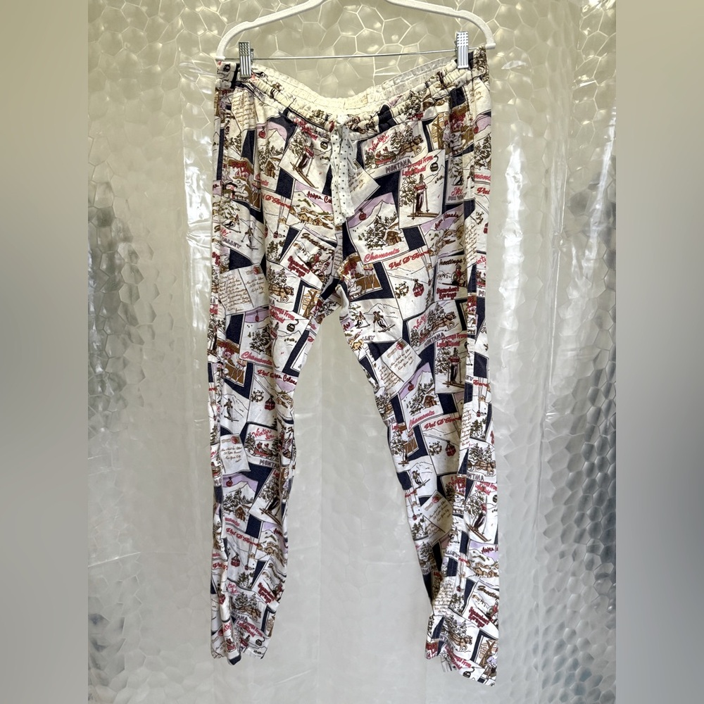 J. Crew Flannel Skiing Print Pajama Pant